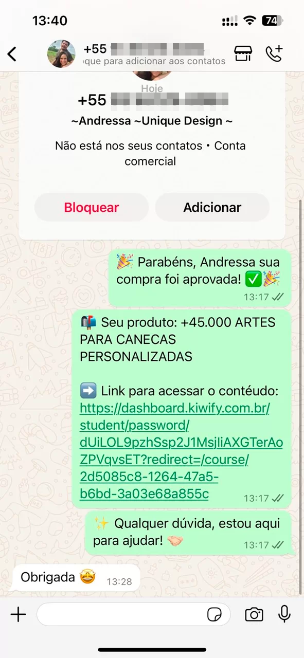 Depoimento cliente